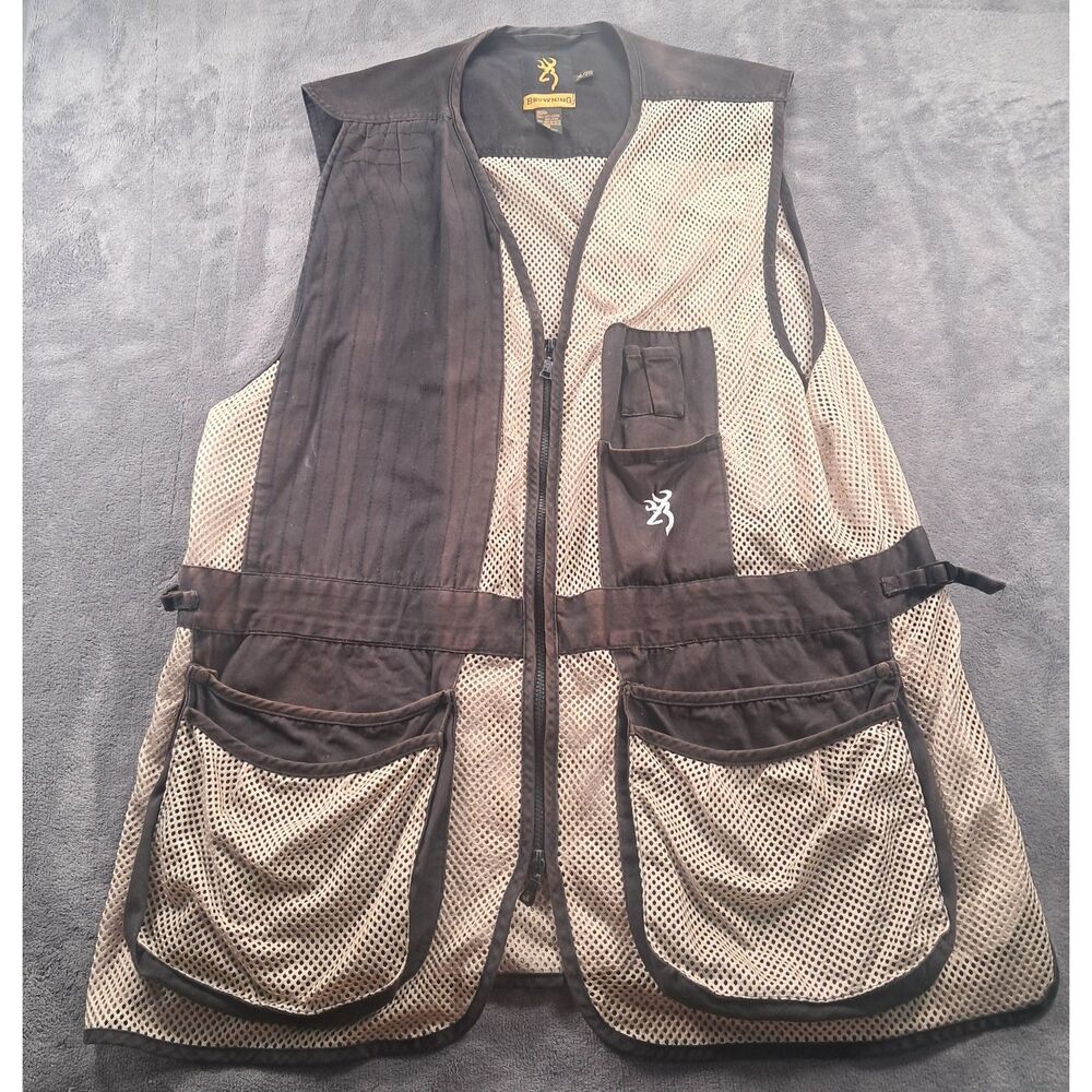 Browning Men's 2XL Shooting Hunting Vest Mesh Shell Pockets